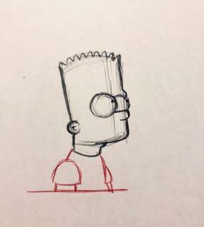 The Simpsons - BART - Original Animation Drawing - Matt Groening EP25/S07 - (1995) | Catawiki