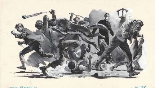 Follet, René - Dessin original - La vie extraordinaire de saint Jean Bosco (1961) | Catawiki