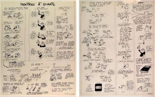 Reiser, Jean-Marc | MONTRES À QUARTZ Planche originale à l’encre de Chine | Cornette de St Cyr