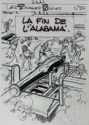 * Lambil - Dessin... | * Lambil - Dessin original : Projet au feutre ayant... | Tessier Sarrou