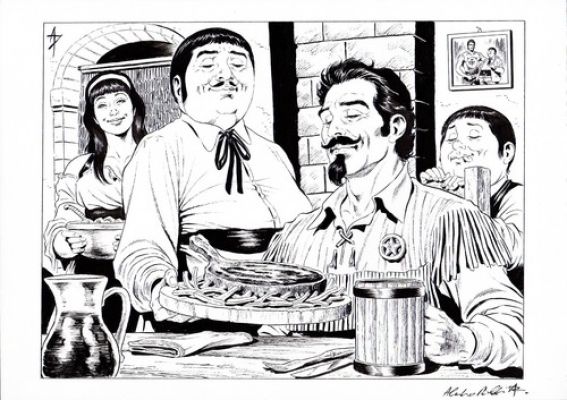 ALESSANDRO PICCINELLI - Illustrazione Presagi di Guerra: Cico e Kit Carson | eBay Europe (Buy It Now)