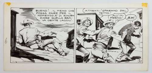 Tex - Galep - Striscia Originale n. 6 "L’Asso di Picche" - Loose page - First edition - (1958) | Catawiki