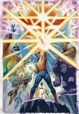 Steve Rude - Birdman Future Quest Unpublished Cover