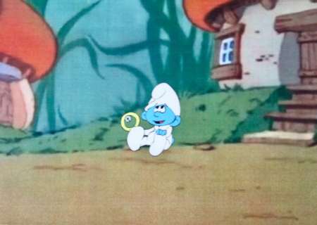 "Smurfs" - "Die SchlÃ¼mpfe" - "Les Schroumpfs"- - Original Animation Production Cel - original - (1981/1989) | Catawiki