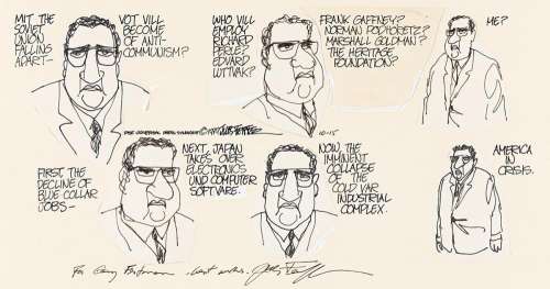 Lot 226 - JULES FEIFFER (1929 - 2025) "Mit the Soviet Union falling apart, vot vill become of Anti-Communism?"