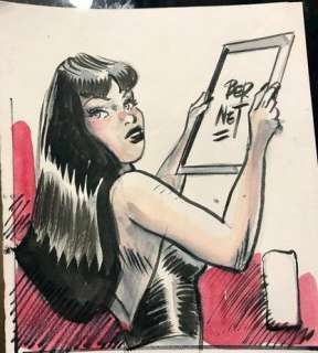 J. Bernet - Illustrazione originale "Chiara" - Loose page | Catawiki