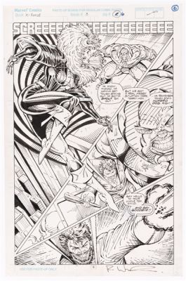 X-FORCE #3 OCTOBER 1991 ORIGINAL ART PAGE BY ROB LIEFELD. | Hake’s