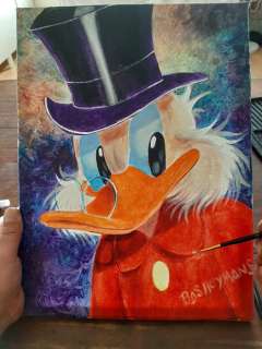 Bas Heymans - Uncle Scrooge - Portrait on Canvas - Original Preliminary Art | Catawiki