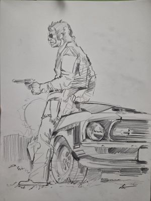 Ito | The Last Driver #1 Cover Pencil Prelim | Kirby’s Comic Art