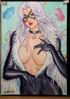 Chris Ng Art Gallery | Arttrober2026_Day3_BlackCat_ChrisNg | Raremarq (Buy It Now)