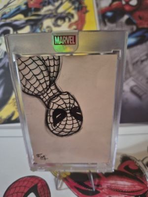 FRANK MILLER Original Spider-Man Sketch Card Signed Marvel Art Charity Auction