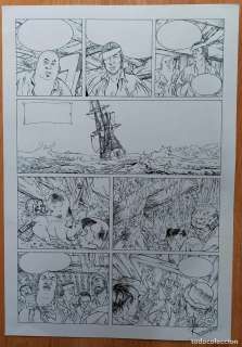 LA JUVENTUD DE BARBARROJA - PAGINA ORIGINAL - DANIEL REDONDO - FIRMADA POR EL AUTOR