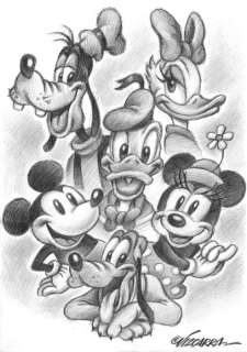 Vintage Disney Family! - Original Drawing - Joan Vizcarra - Original Art | Catawiki