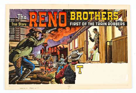 Reno Brothers original double page artwork painted and signed by Denis McLoughlin (1958) from The | Comic Book Auctions ltd