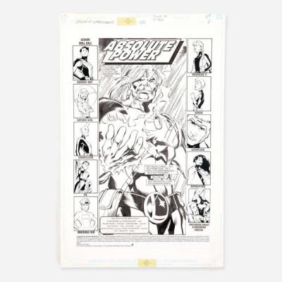 Lee Moder And Ron Boyd | Lot 278 - Legion of Super-Heroes #69 Story Page 1 Original Art (DC Comics, 1995) | Landry Pop Auctions