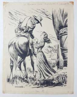 Antonio Canale - Illustr. Origin. "Go West" - Firmata e Dedicata - Loose page | Catawiki