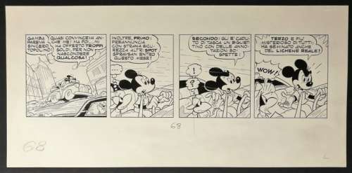 Topolino #1787 - Romano Scarpa - original strip "L’Enigma di Brigaboom" - Loose page - (1989) | Catawiki