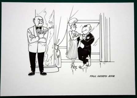 Geerts, Paul | Originele tekening in inkt  - Suske en Wiske  - De Apekermis  - (2002) | Catawiki