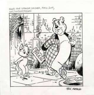 Matena, Dick - Originele tekening - Bommel en Tom Poes - Cardura kalender Pfizer - (2000) | Catawiki