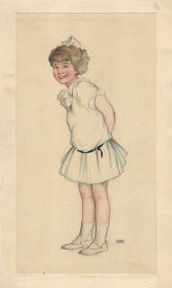 Vsevolode Nicouline - illustrazione originale "La Bimba Sorridente" - Anni ’30 - Loose page | Catawiki