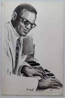 Renè - Illustr. Origin. "Ray Charles" - Firmata - Loose page - First edition | Catawiki