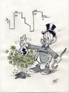 Xavi - Dibujo original - COVID, against economy too, SCROOGE (2020) | Catawiki