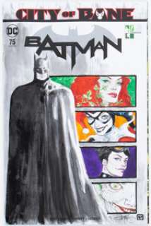 Peter Steigerwald Batman #75 Sketch Cover Variant Original Art (DC, 2019) CGC Signature Series NM+ 9.6 White pages. -