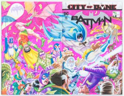 Chris Moreno Batman #75 Wraparound Sketch Cover Variant Original Art (DC, 2019) CGC Signature Series NM/MT 9.8 - | Heritage