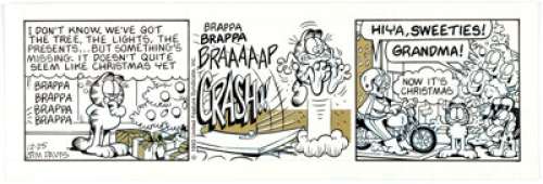 Jim Davis | Garfield Daily Christmas Day Comic Strip dated 12-25-93 (Paws/United Feature Syndicate, 1993). | Heritage