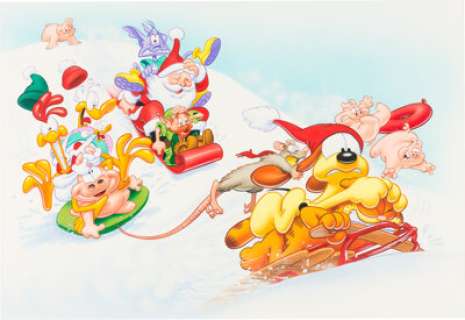 Jim Davis Studio - Garfield and Friends Painting Original Art (undated).... | Heritage