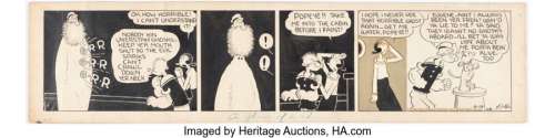 Segar, E. C. | E. C. Segar Thimble Theatre starring Popeye Daily Comic Strip Original Art dated 9-19-1936 (King Features Syndicat... | Heritage