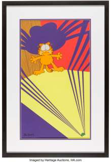 Jim Davis Studio | Jim Davis Studio Garfield Spider Scare Illustration Original Art (c.1990s).... | Heritage