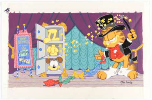 Davis, Jim | Jim Davis "The Amazing Garfini" Illustration Original Art (c.1990s).... | Heritage