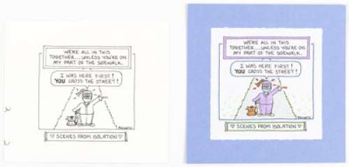 Guisewite, Cathy | Cathy Guisewite Scenes from Isolation Page 30 Single Panel Comic Illustration Original Art (Andrews McMeel Publish... (Total: 2 Original Art) | Heritage