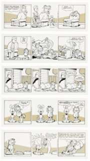 Davis, Jim | Jim Davis Garfield Consecutive Daily Comic Strip Original Art Group of 6 (United Features Syndicate, 1991).... (Total: 6 Original Art) | Heritage