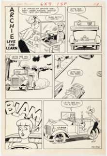 Harry Lucey (Attributed) | Archie’s Joke Book Magazine #82 Complete 1-Page Story "Live and Learn" Original Art (Archie, 1964). | Heritage