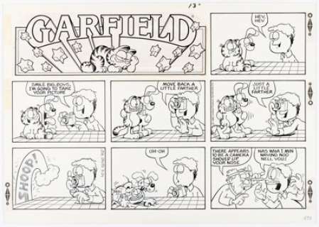 Jim Davis | Garfield Sunday Comic Strip Original Art dated 3-24-85 (United Feature Syndicate, 1985). | Heritage