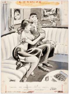 Jack Cole (as Jake) Fun House Comedy January-1966 Cover Single Panel Gag Cartoon Illustration Original Art (Humorama, 1966). | Heritage