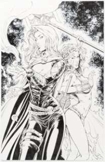 Matt Martin Brian Pulido’s Medieval Lady Death Belladonna #1/2 Variant Cover Original Art (Avatar Press, 2005). | Heritage