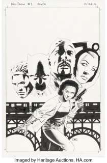 John Cassaday Black Panther and the Crew #1 Cover Original Art (Marvel, 2017). | Heritage