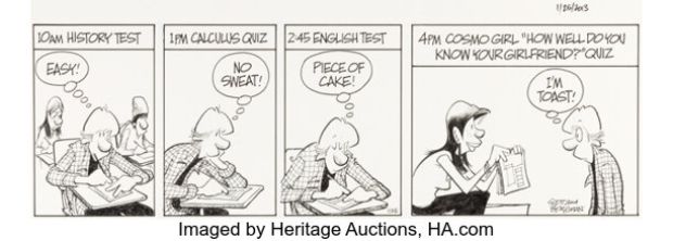 Jerry Scott and Jim Borgman Zits Daily Comic Strip Original Art dated 1-25-13 (King Features Syndicate, 2013). | Heritage