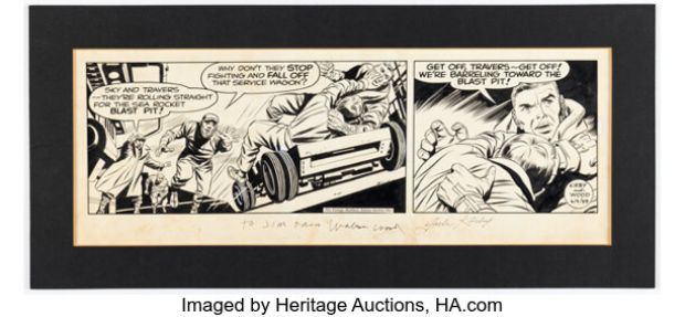 Jack Kirby and Wally Wood Sky Masters of the Space Force Daily Comic Strip Original Art dated 6-4-69 (George Matthew Adams Service, 1969). | Heritage