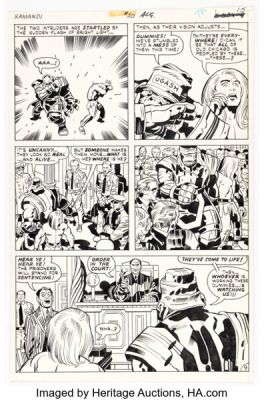 Jack Kirby and D. Bruce Berry Kamandi, the Last Boy on Earth #20 Story Page 9 Original Art (DC, 1974). | Heritage
