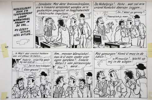 Pom (Jozef Van Hove) - Originele, halve pagina - Piet Pienter en Bert Bibber 40 - Hypnose stralen - (1985) | Catawiki