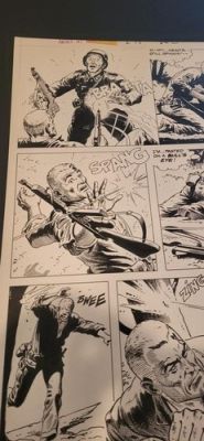 RUSS HEATH original art ARMY at WAR published piece WWII Sgt Rock fighting Nazis | eBay US