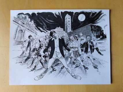 Dylan Dog - Bruno Brindisi: Illustrazione originale poster Lucca Comics - Loose page - (2019) | Catawiki