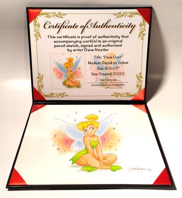 Dave Nestler - "Pixie Dust", original colored pencil sketch from Disney artist Dave Nestler