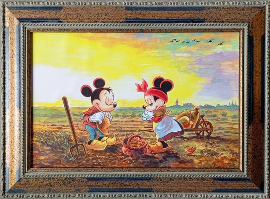 Mickey & Minnie – Inspired by Millet’s The Angelus | Corner4art