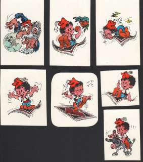 Kiko | Foufi, ensemble de 7 aquarelles sur fond d’impress… | Banque Dessinée