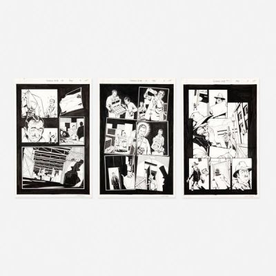 Claude St. Aubin And James Taylor | Lot 372 - The Victorian IV Story Pages 5, 6, and 12 Original Art (Penny Farthing Press, 2008) | Landry Pop Auctions